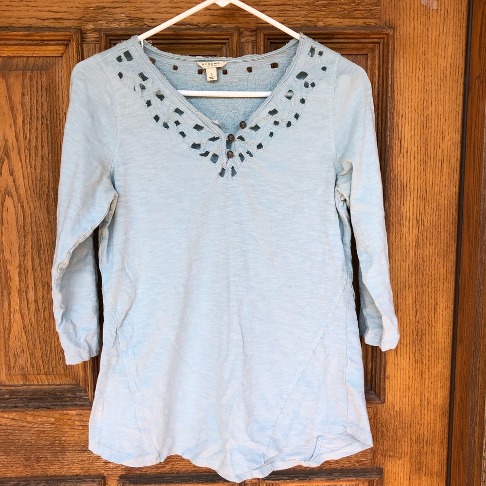 Detailed Quarter Sleeve Blouse
